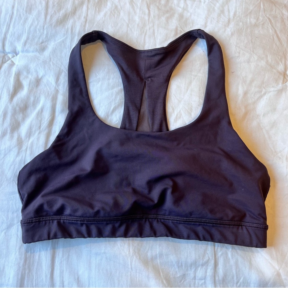 Lululemon Purple Racerback Mesh Sports Bra Size 8